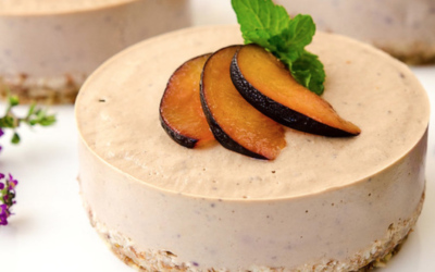 RAW Banana Plum Cheesecake